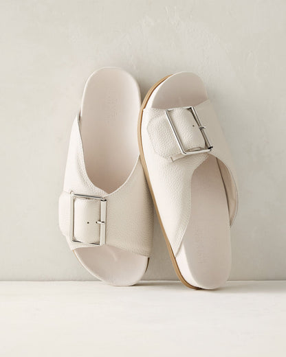 Talbots LEATHER BUCKLE SLIDES