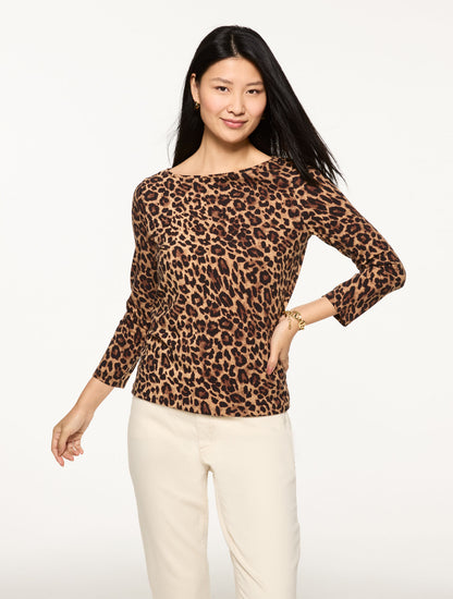 Talbots BATEAU NECK TEE - SPECTACULAR ANIMAL