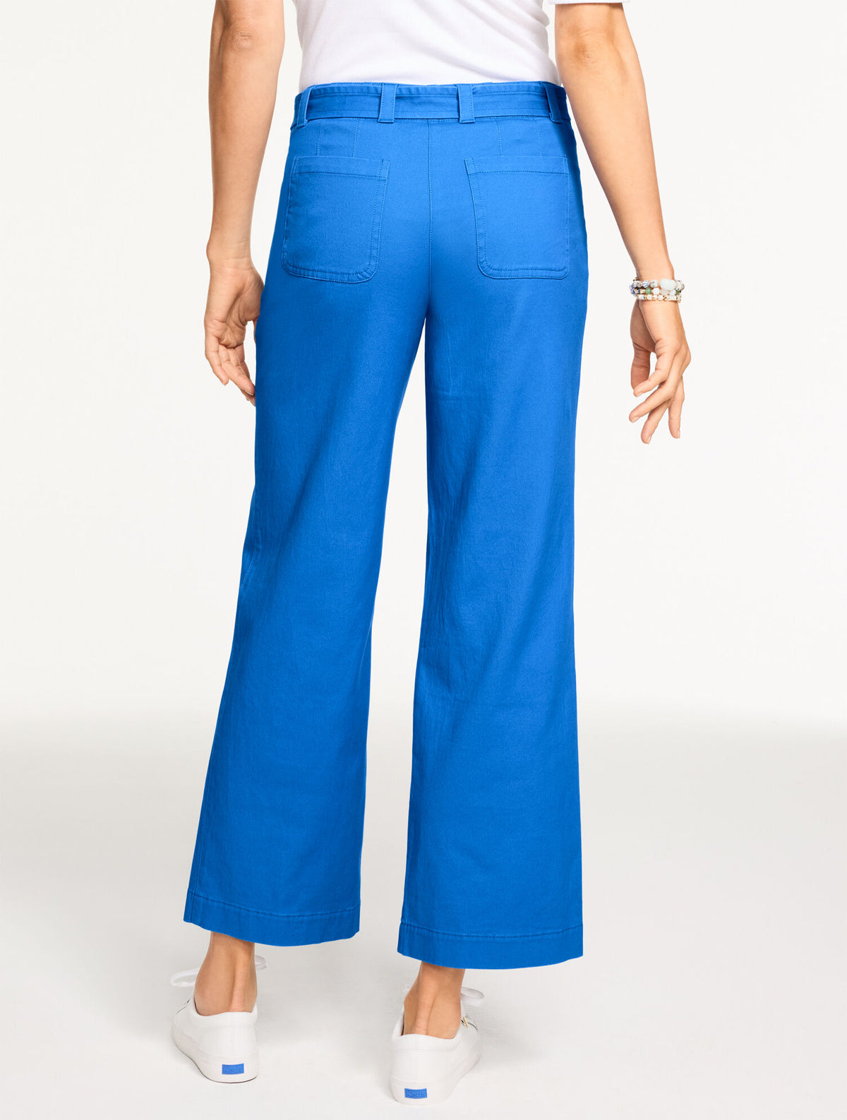 Talbots WIDE ANKLE BELTED TWILL PANTS