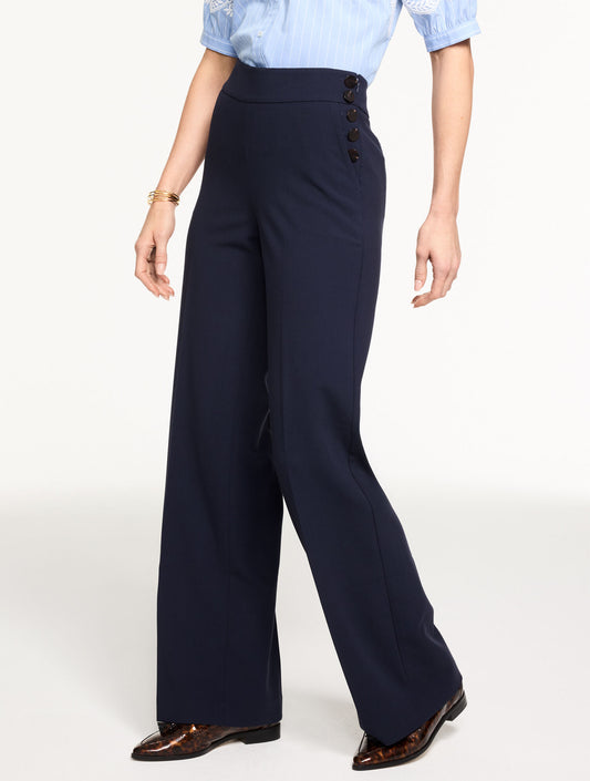 Talbots TALBOTS GREENWICH TAILORED STRETCH WIDE LEG PANTS