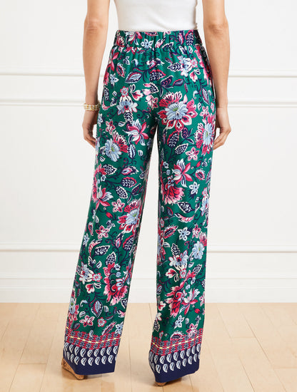 Talbots WIDE LEG PULL-ON PANTS - GORGEOUS GARDEN