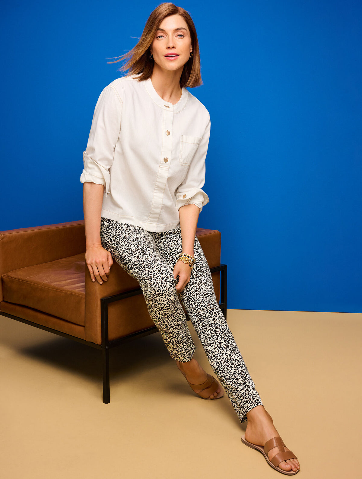 Talbots TALBOTS CHATHAM SLIM ANKLE PANTS - BOLD CHEETAH