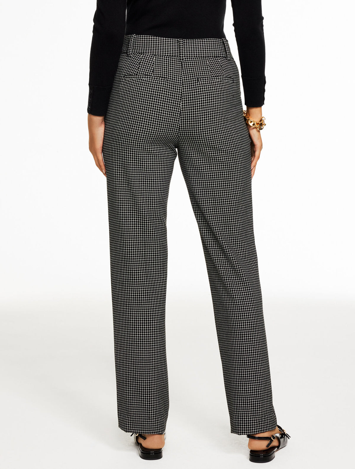 Talbots TALBOTS SOUTHAMPTON TAILORED STRETCH STRAIGHT LEG PANTS - CLASSIC WINDOWPANE