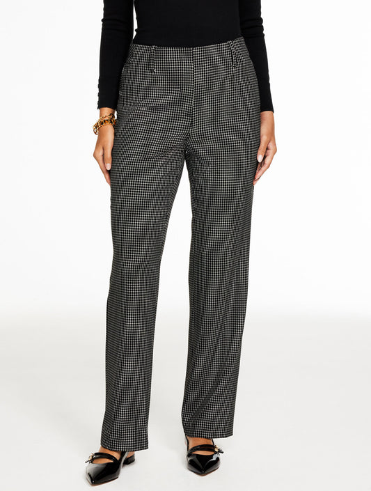Talbots TALBOTS SOUTHAMPTON TAILORED STRETCH STRAIGHT LEG PANTS - CLASSIC WINDOWPANE