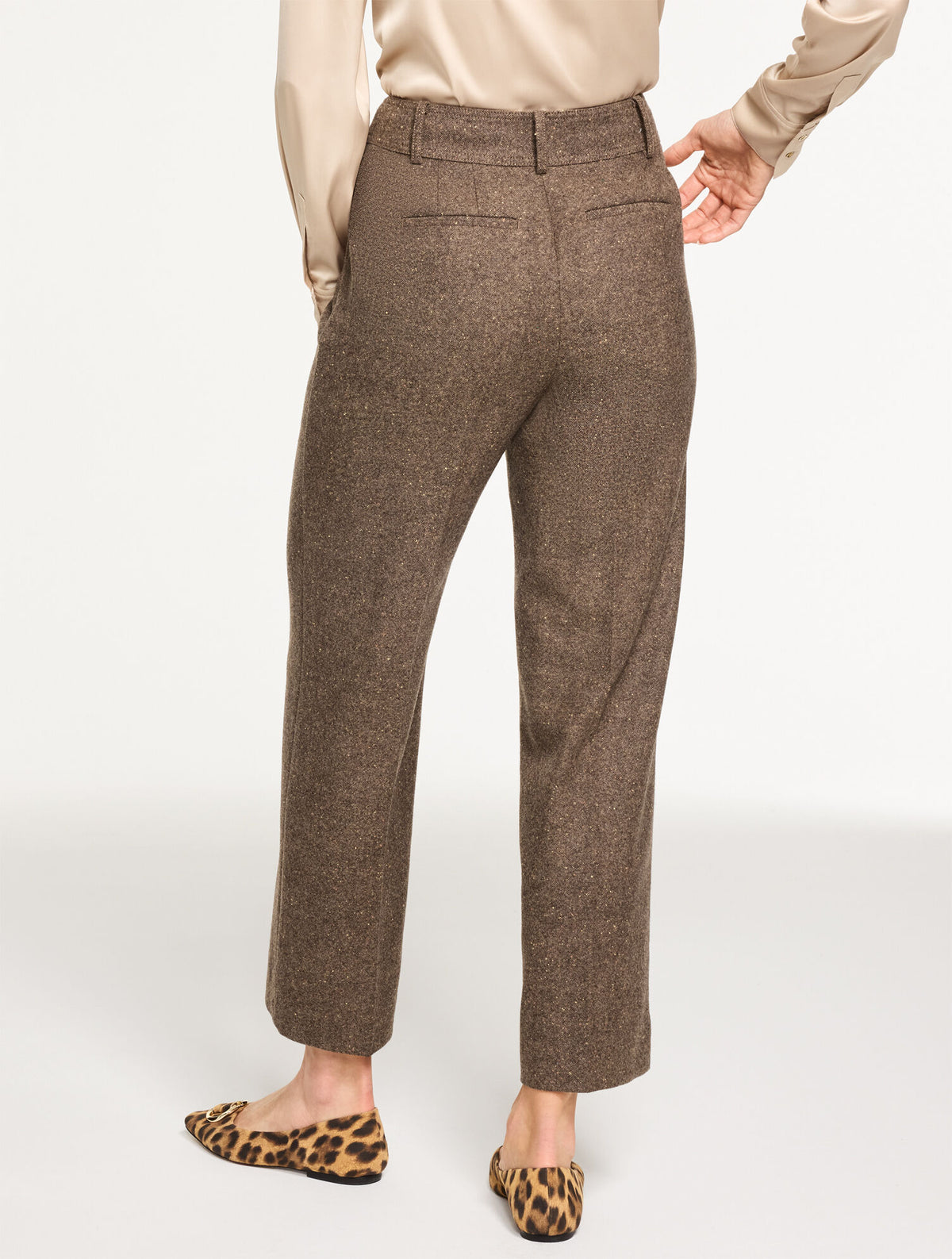 Talbots SLIM WIDE LEG ANKLE PANTS - DONEGAL