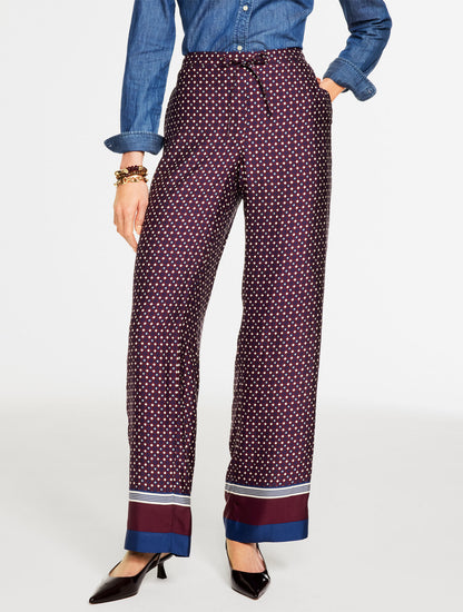 Talbots WIDE LEG PULL-ON PANTS - RADIANT BORDER