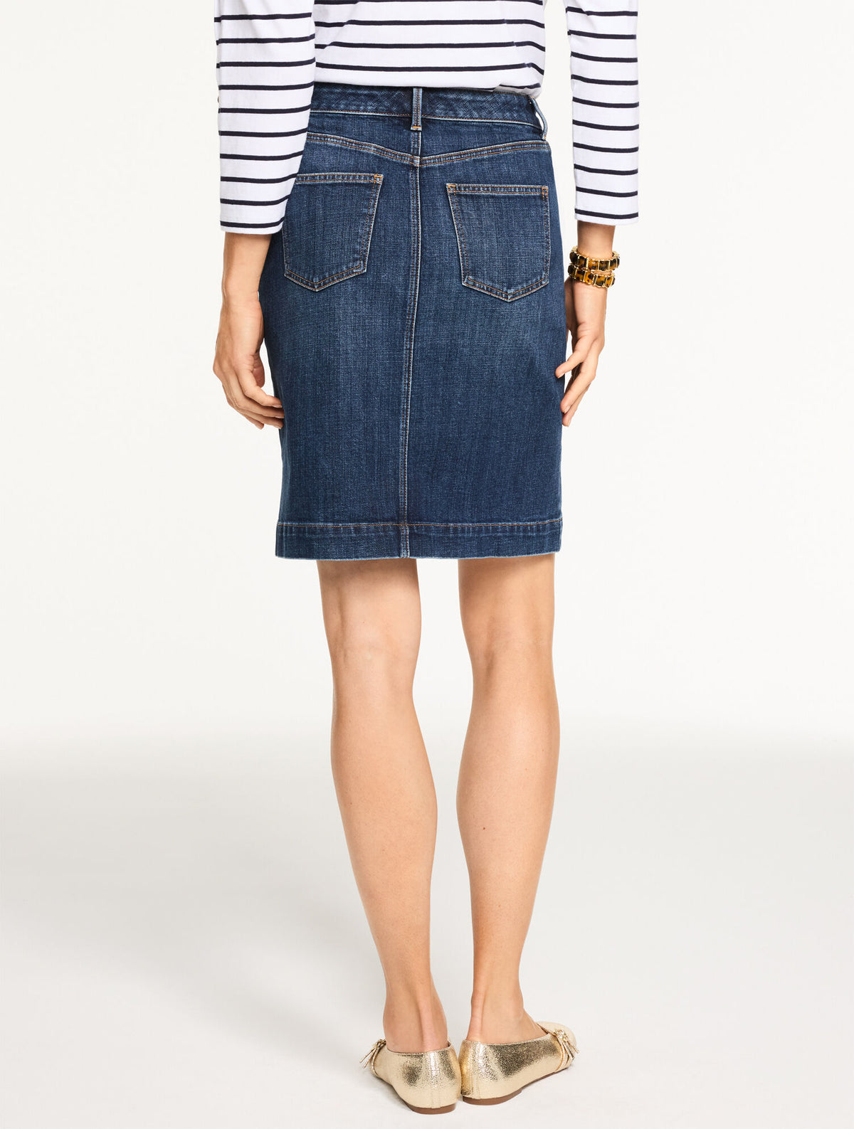 Talbots DENIM A-LINE SKIRT - ADELAIDE WASH
