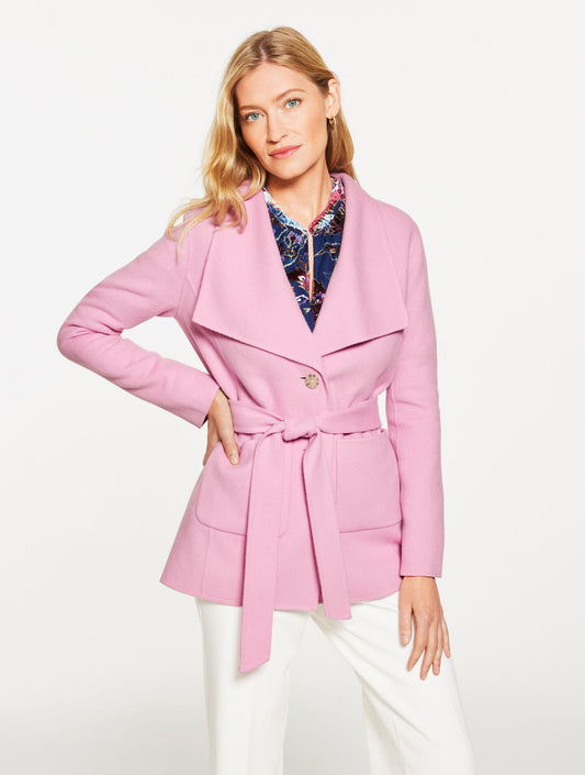 Talbots TIE WAIST WOOL BLEND JACKET