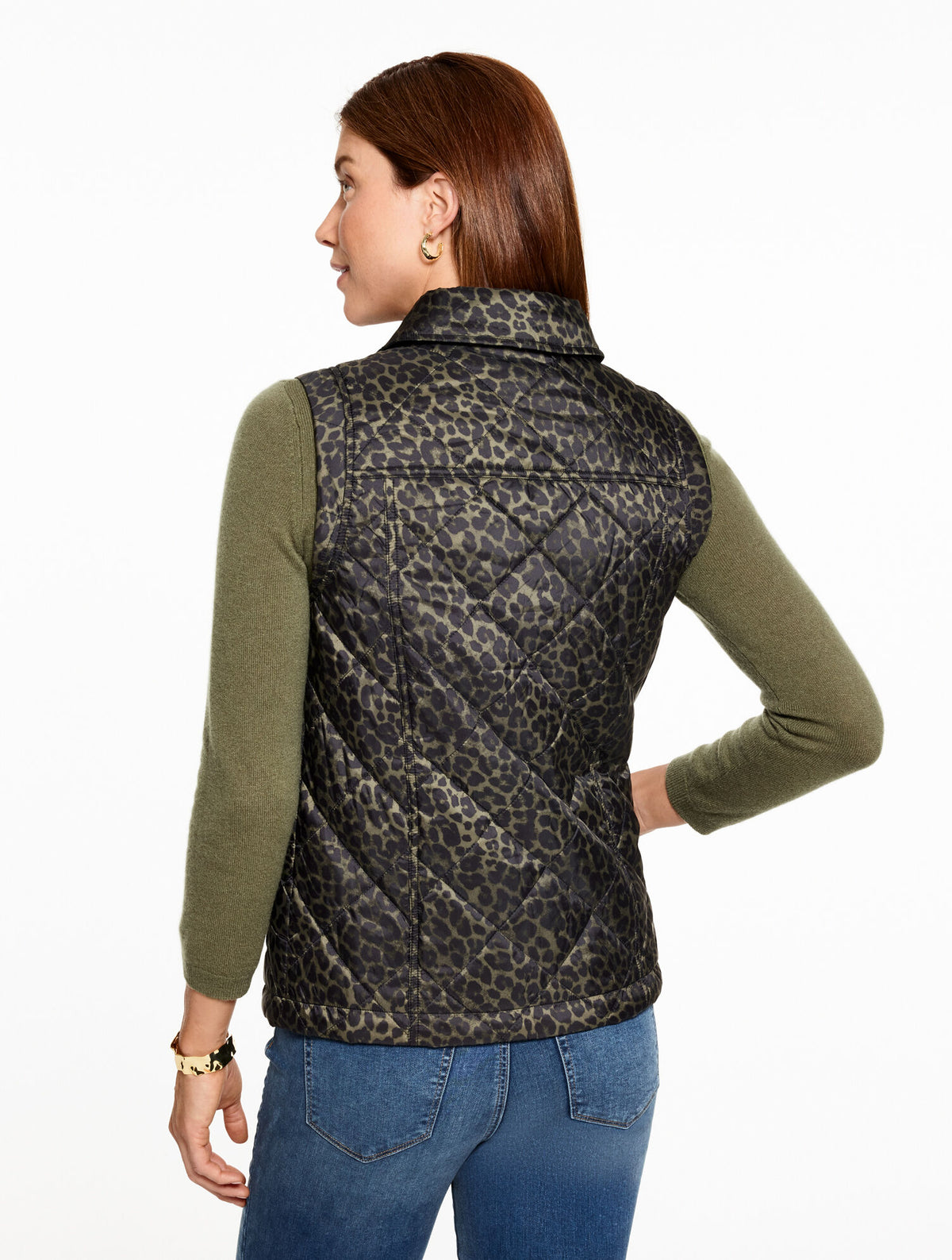 Talbots QUILTED BARN VEST - ALLOVER ANIMAL
