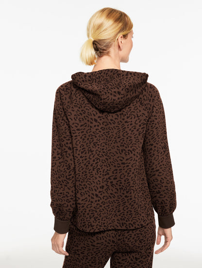 Talbots FRENCH TERRY HOODIE - TONAL CHEETAH