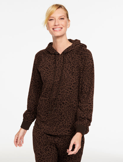 Talbots FRENCH TERRY HOODIE - TONAL CHEETAH