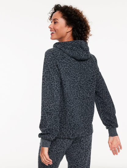 Talbots FRENCH TERRY HOODIE - TONAL CHEETAH