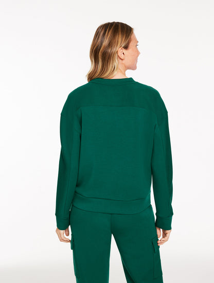 Talbots AIRKNIT STRETCH RIBBED CREWNECK PULLOVER