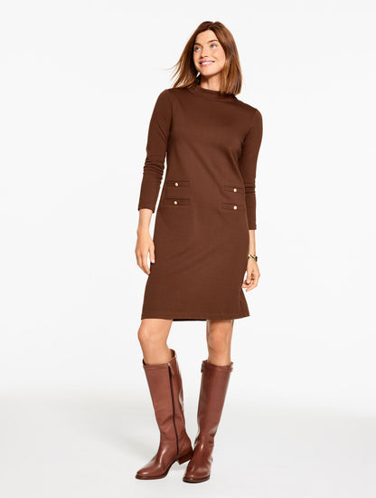 Talbots LUXE PONTE MOCKNECK DRESS