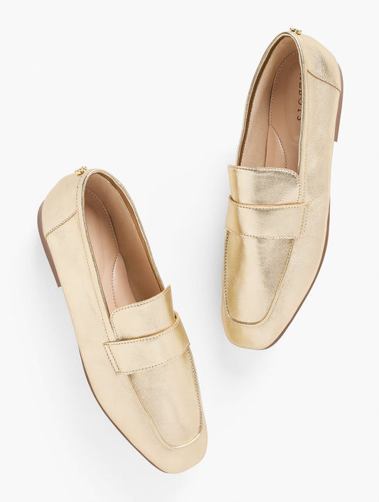 Talbots AUDREY METALLIC NAPPA LOAFERS