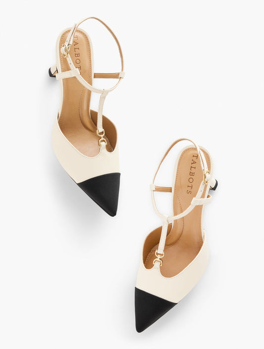 Talbots EVELYN NAPPA FLARE HEEL PUMPS