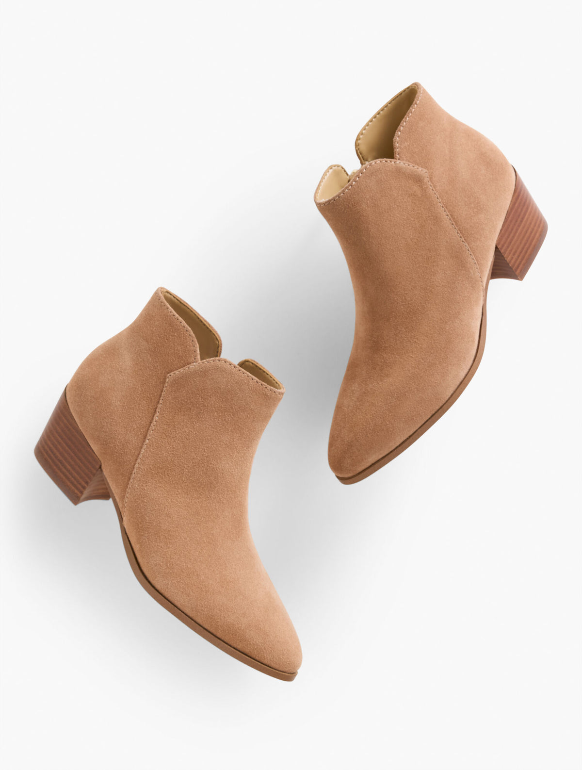 Talbots HARPER SUEDE BLOCK HEEL ANKLE BOOTS