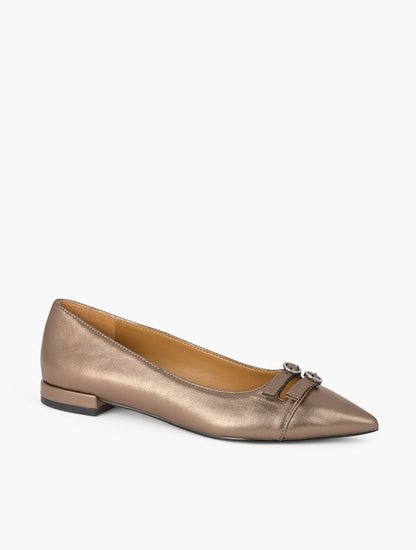 Talbots SCARLET METALLIC CUT OUT NAPPA FLATS