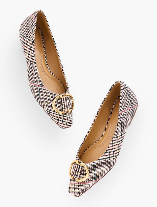 Talbots WHITLEY ORNAMENT BALLET FLATS - MANSFIELD PLAID