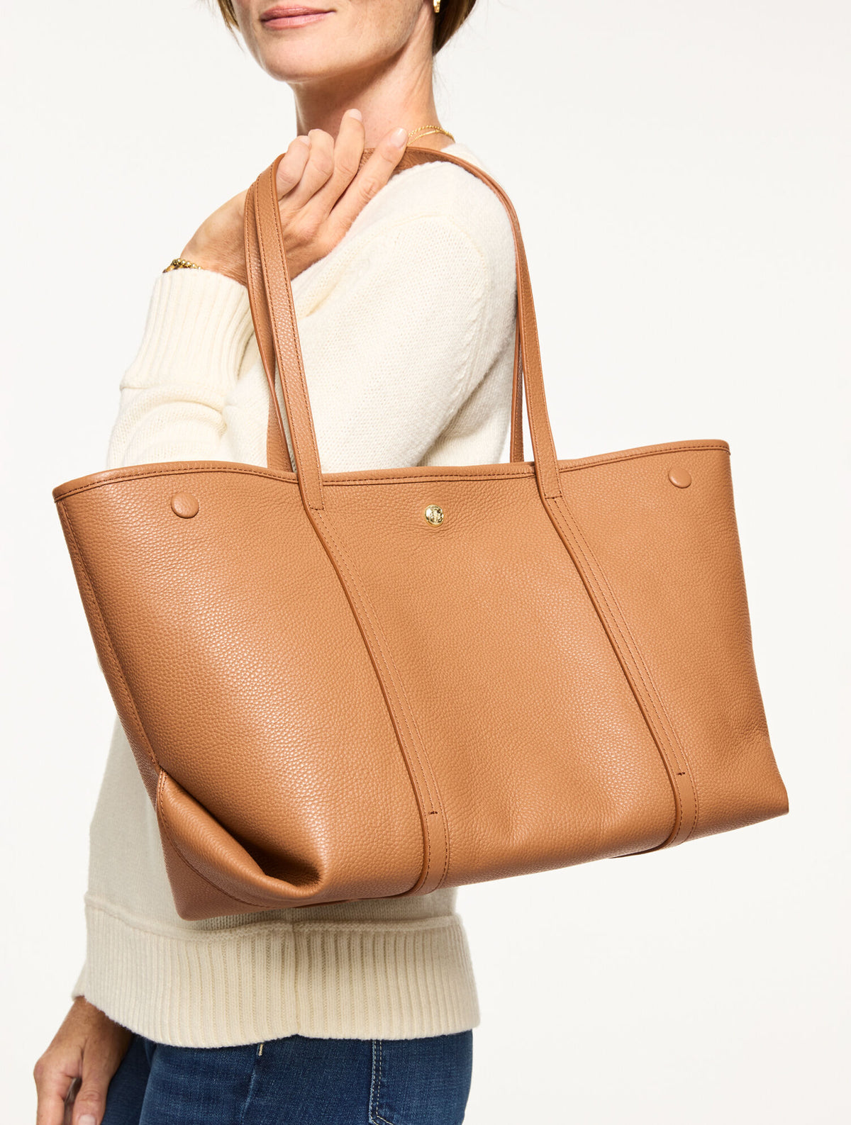 Talbots HARPER PEBBLE LEATHER TOTE