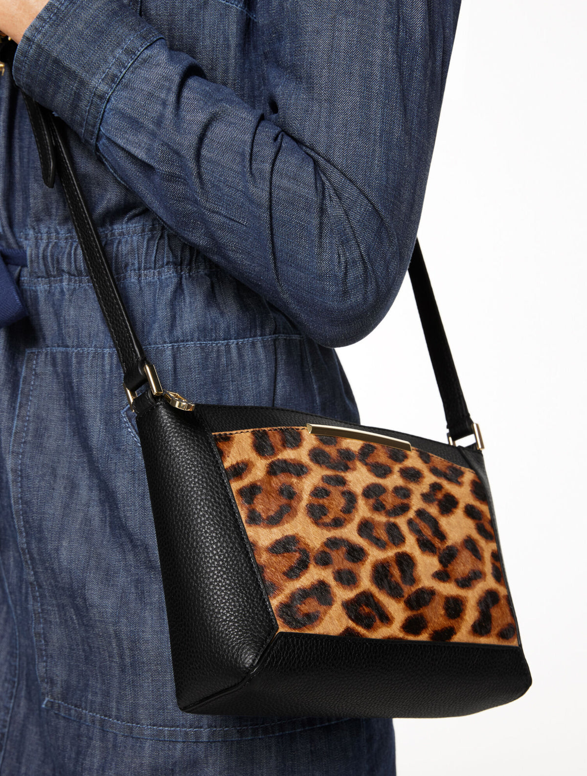 Talbots CALF HAIR & PEBBLE LEATHER CROSSBODY BAG