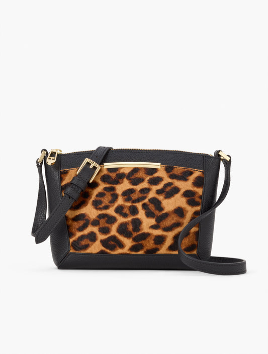 Talbots CALF HAIR & PEBBLE LEATHER CROSSBODY BAG