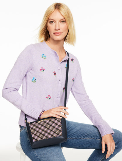 Talbots DARCY LEATHER PEMBERLEY PLAID CROSSBODY BAG