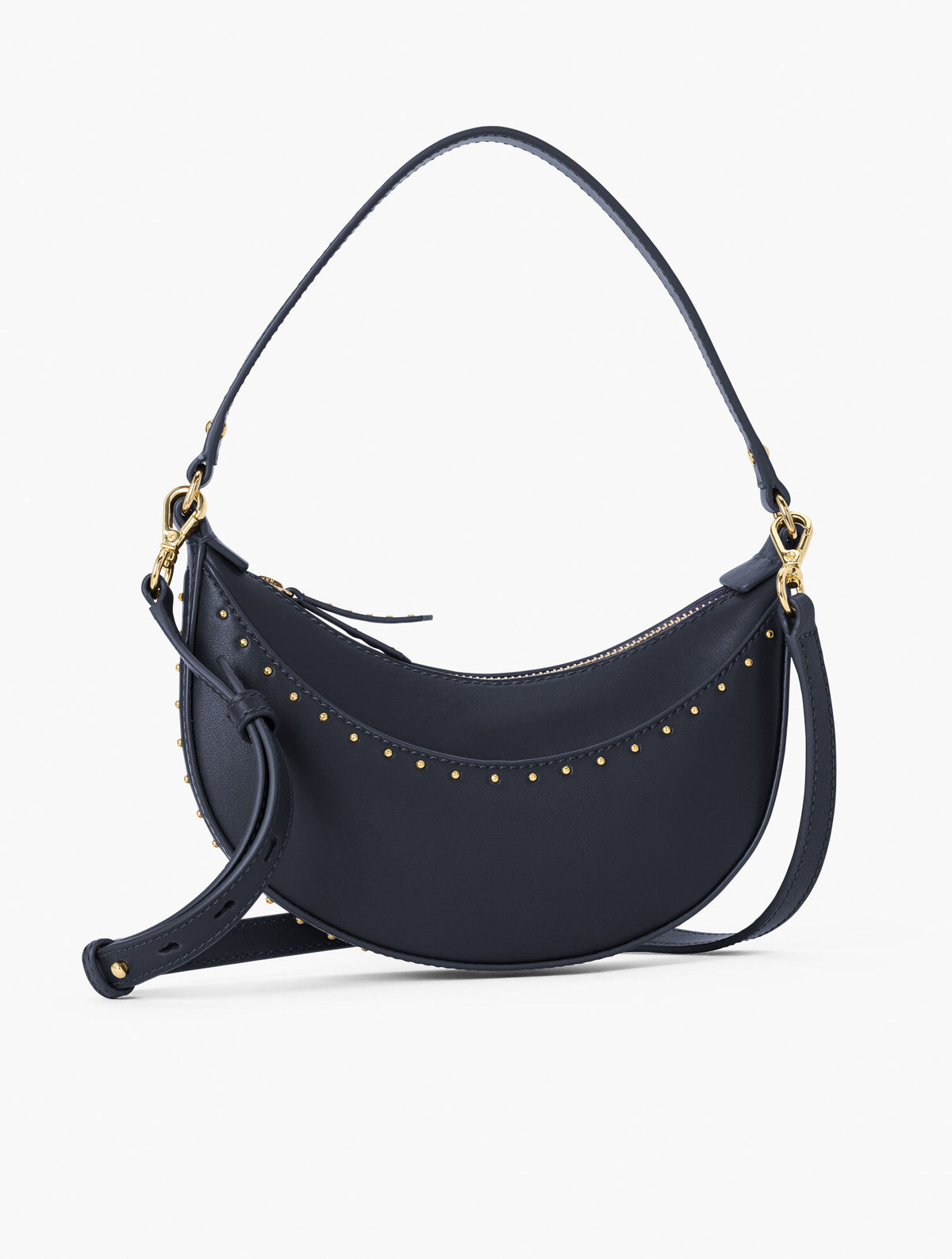 Talbots STUDDED LEATHER CRESCENT BAG