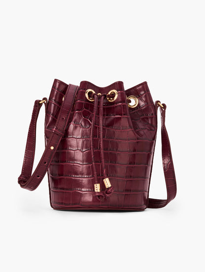 Talbots CROC EMBOSSED BUCKET BAG
