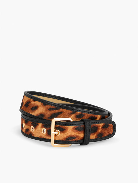 Talbots LEOPARD CALF HAIR BELT
