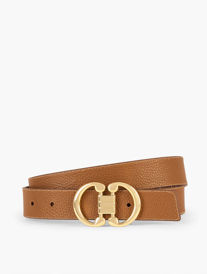 Talbots LEATHER REVERSIBLE BELT - LEOPARD