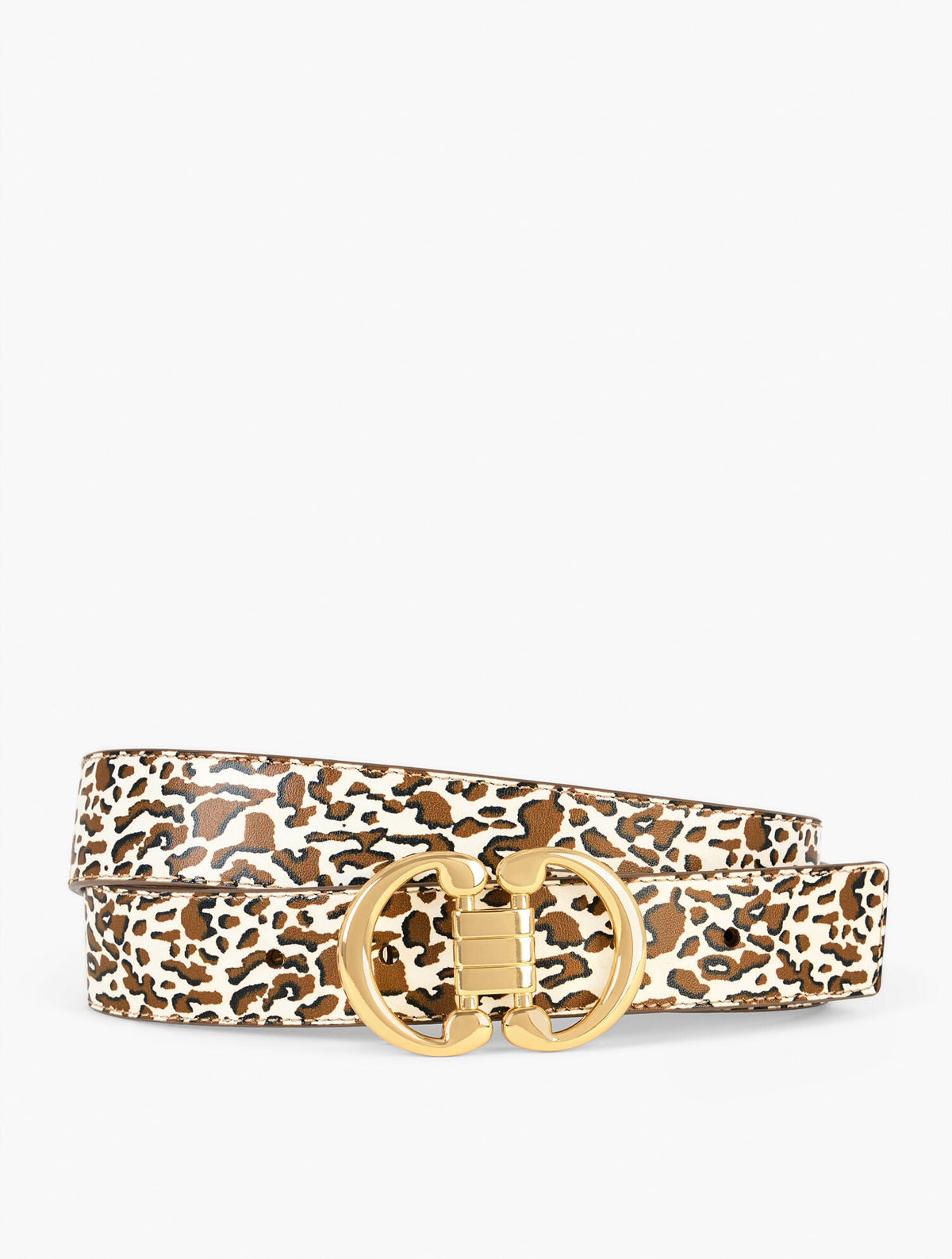 Talbots LEATHER REVERSIBLE BELT - LEOPARD