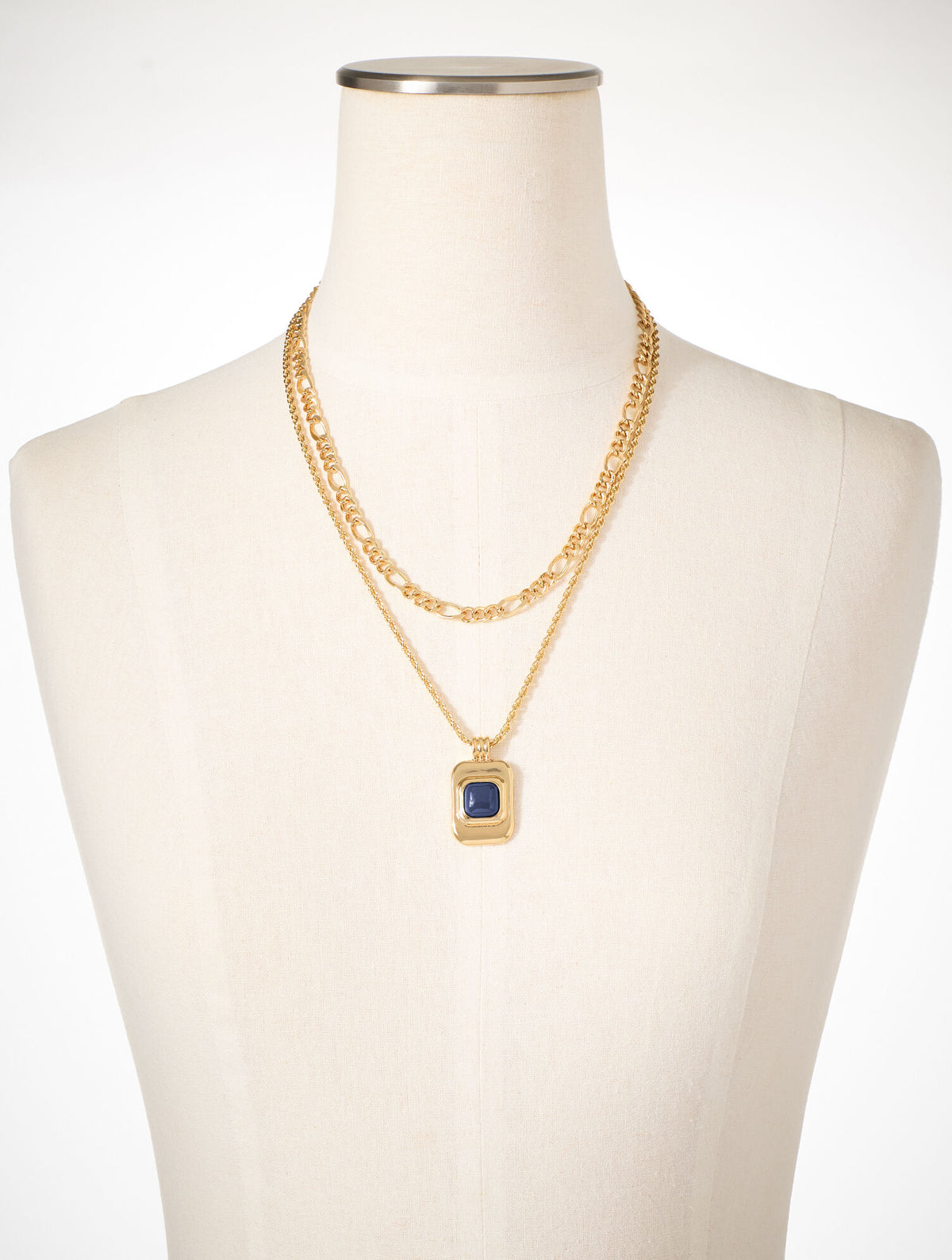 Talbots LAYERED GEO PENDANT NECKLACE