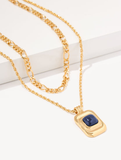 Talbots LAYERED GEO PENDANT NECKLACE