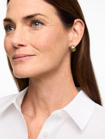 Talbots RESIN HUGGIE HOOP EARRINGS
