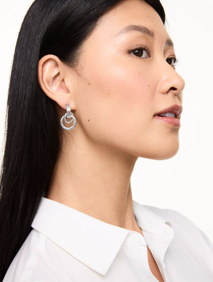Talbots INTERLOCK SCULPTURAL EARRINGS