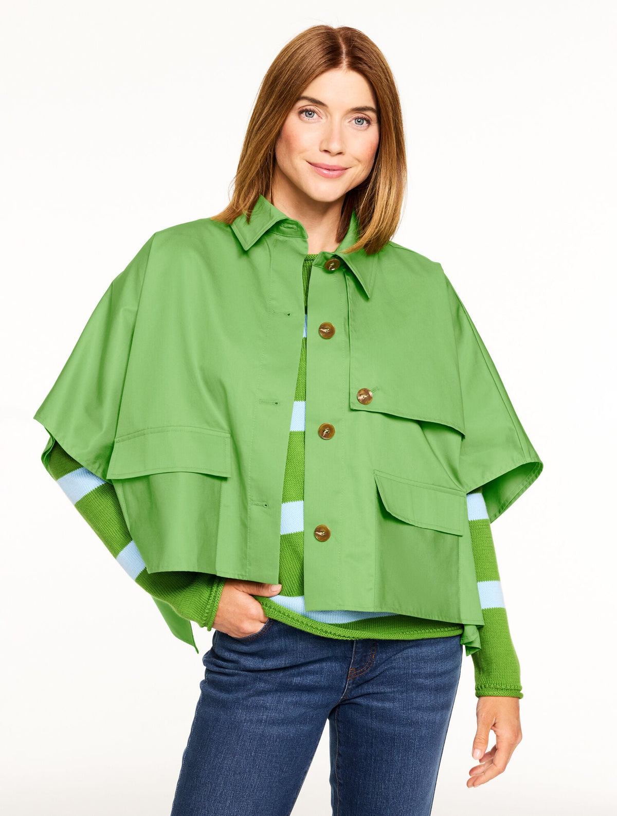 Talbots SHORT TRENCH CAPE