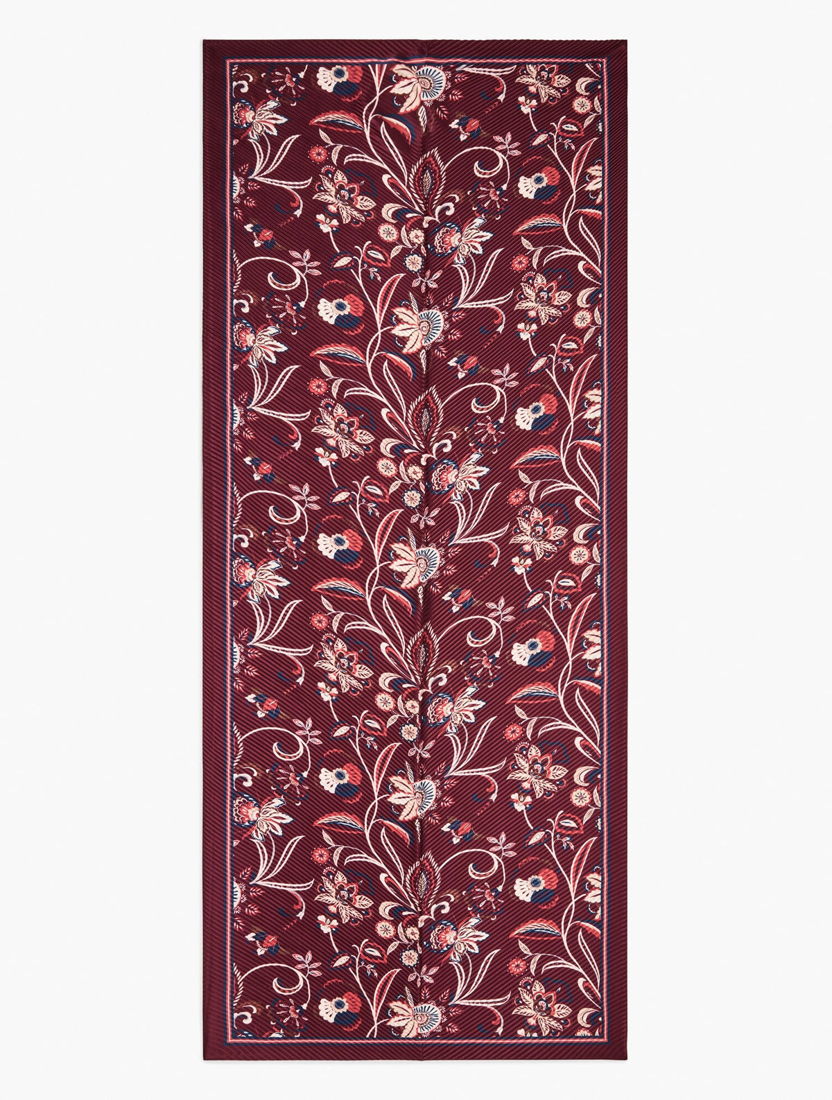 Talbots ECHO PLEATED LIVELY FLORAL OBLONG SCARF