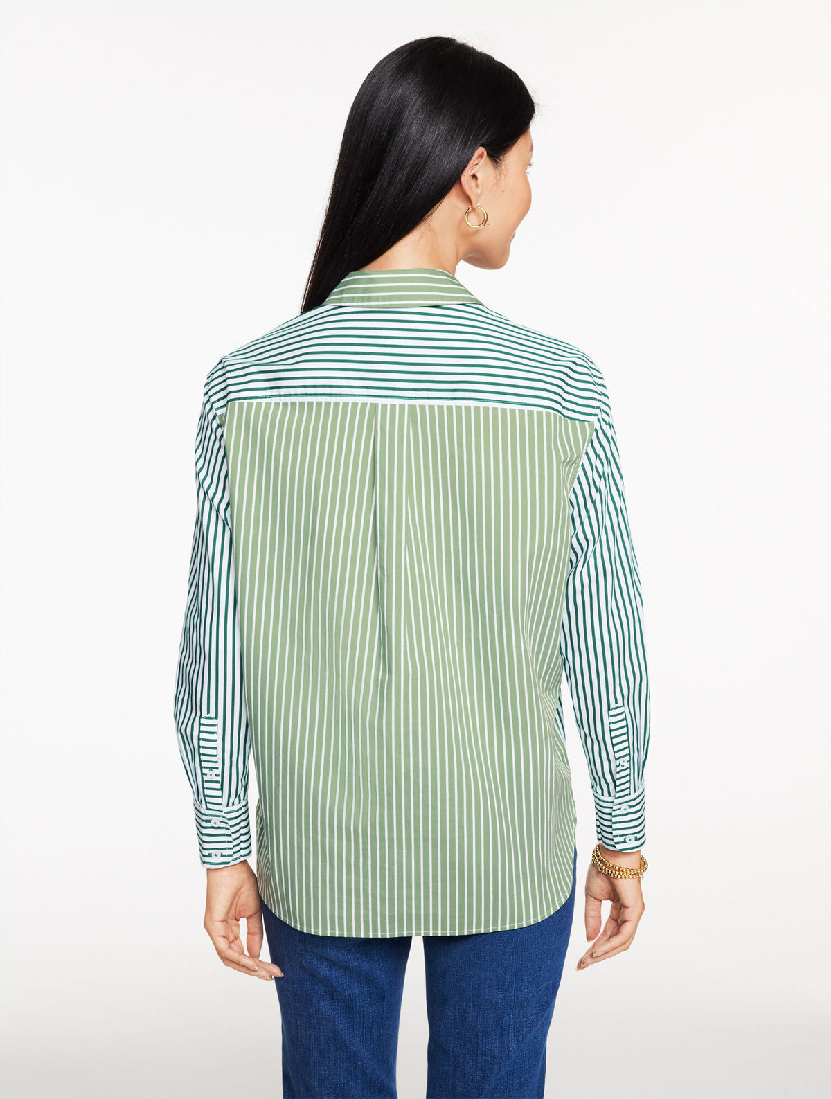 Talbots POPLIN TOP - TAILORED STRIPE
