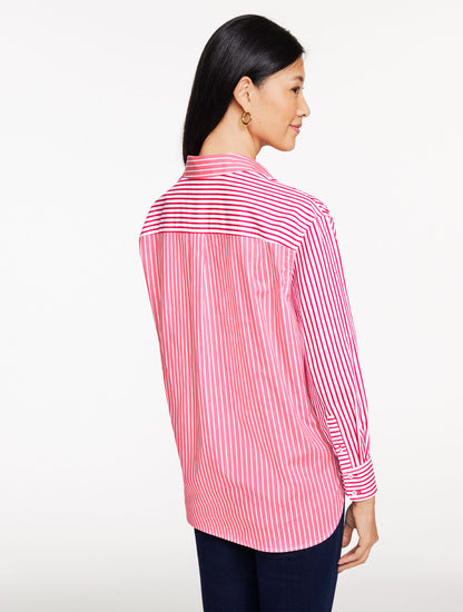 Talbots POPLIN TOP - TAILORED STRIPE