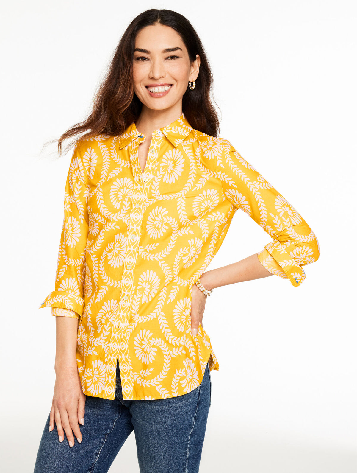 Talbots MODERN CLASSIC SHIRT - SWIRLING VINES