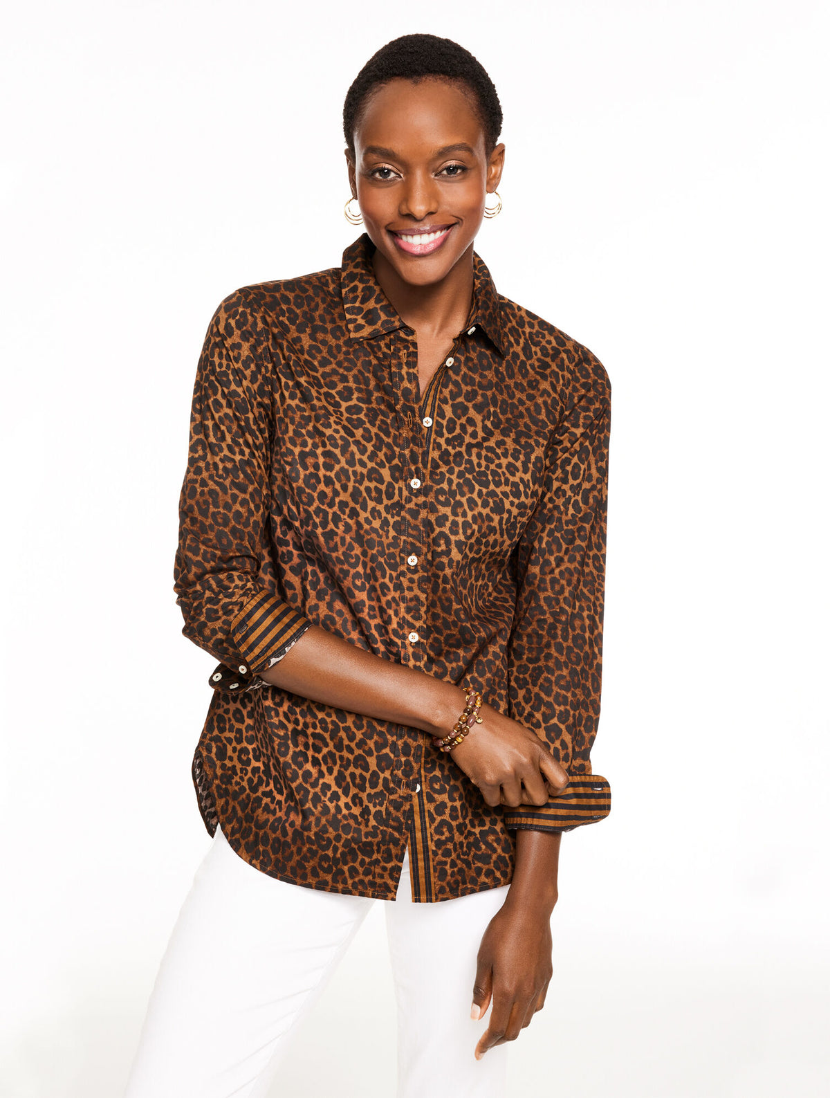 Talbots MODERN CLASSIC SHIRT - LEOPARD