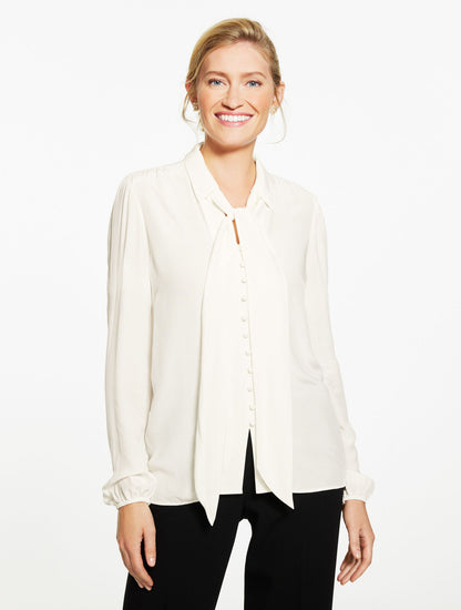 Talbots TIE NECK SHIRT