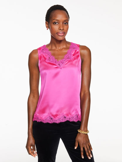 Talbots LACE TRIM SATIN CAMISOLE