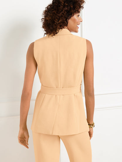 Talbots POLISHED CREPE TIE WAIST VEST