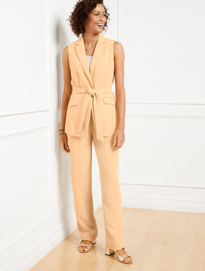 Talbots POLISHED CREPE TIE WAIST VEST