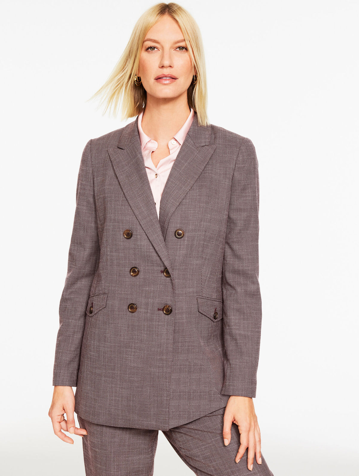 Talbots CITY TWILL BLAZER - AUBERGINE