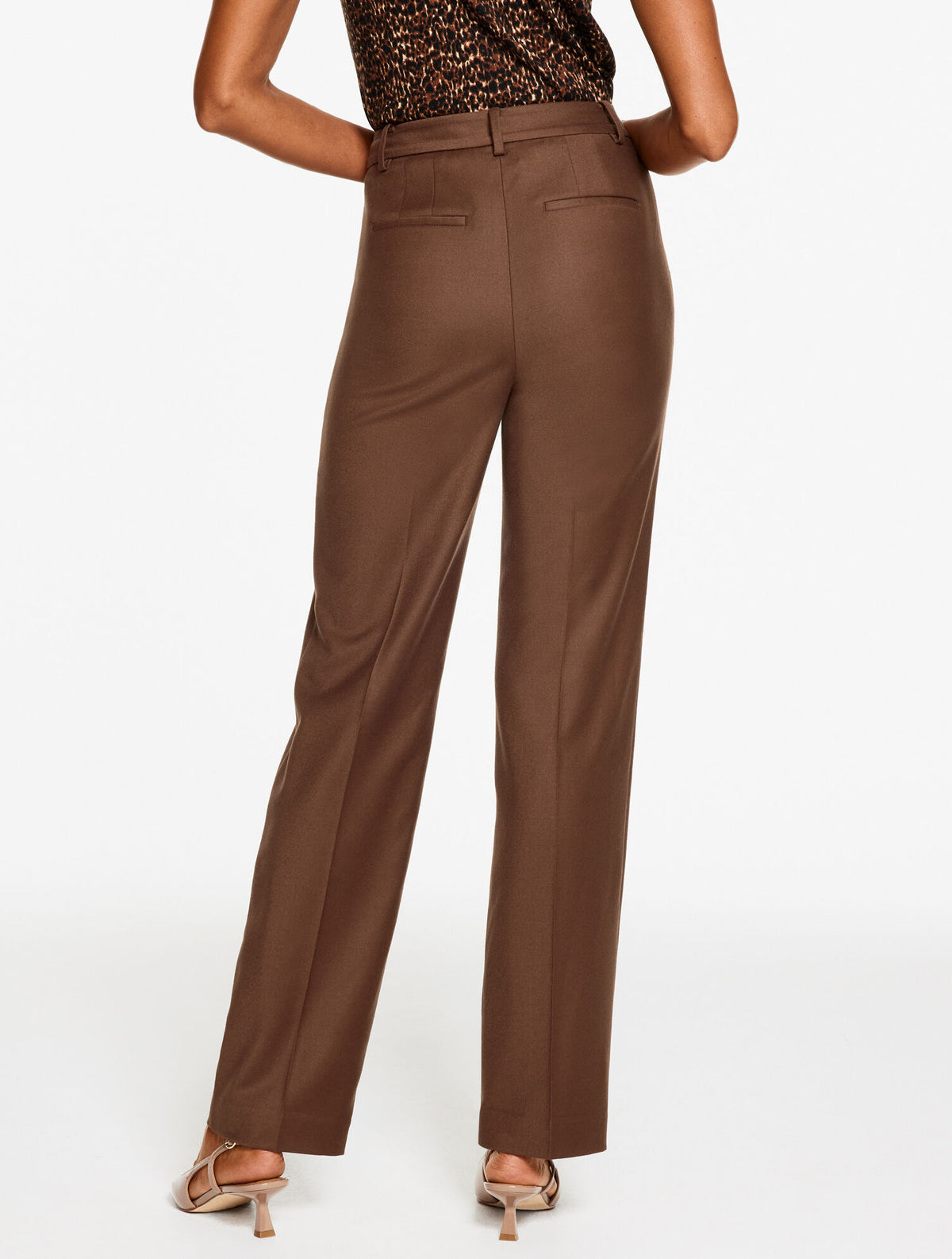 Talbots TALBOTS SOUTHAMPTON LUXE ITALIAN FLANNEL STRAIGHT LEG PANTS
