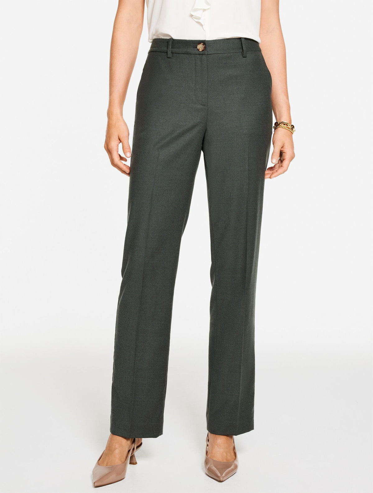 Talbots TALBOTS SOUTHAMPTON LUXE ITALIAN FLANNEL STRAIGHT LEG PANTS