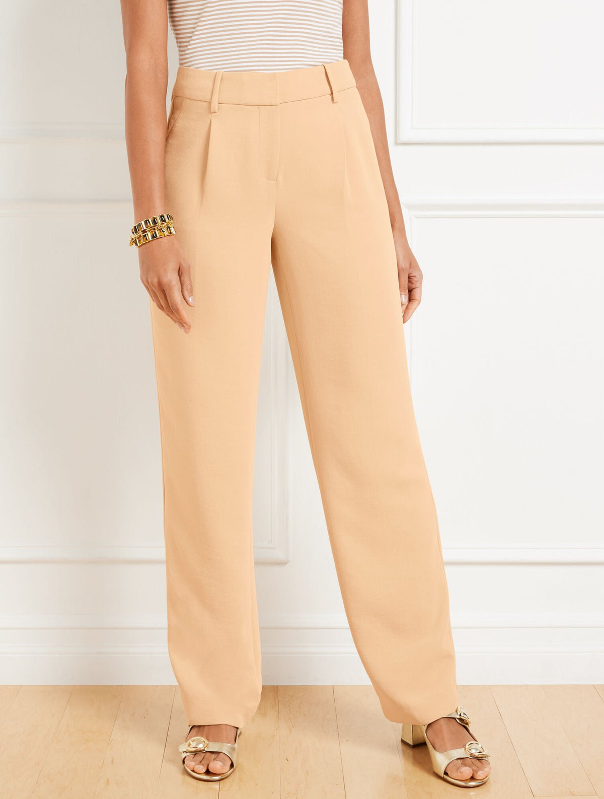 Talbots STRAIGHT LEG POLISHED CREPE PANTS